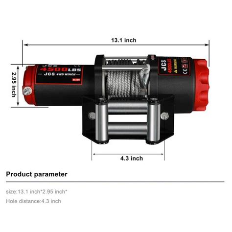 Lbs V Dc Pulling Electric Winch For Atv Utv Luneot