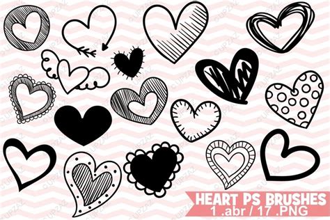 Photoshop Heart Brushes