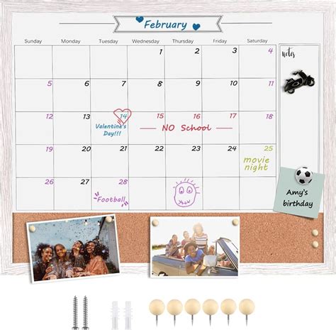 Amazon VUSIGN Monthly Calendar Whiteboard Dry Erase Cork Board