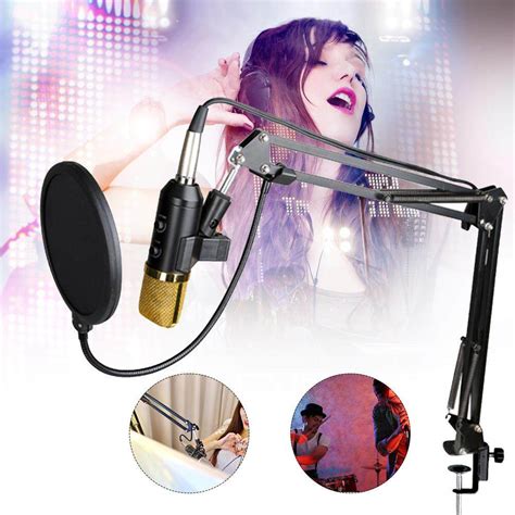 Suspension Microphone Kit USB Echo Recording Condenser Microphone Set