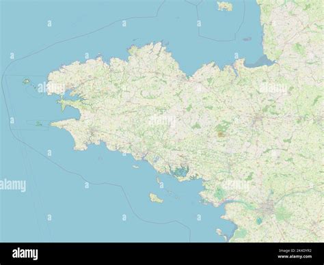 Bretagne, region of France. Open Street Map Stock Photo - Alamy