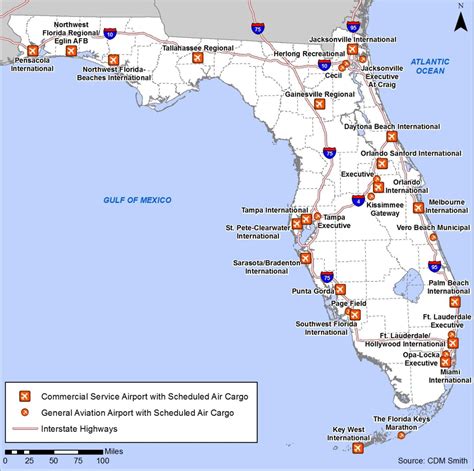 Airports In Florida Map | Wells Printable Map