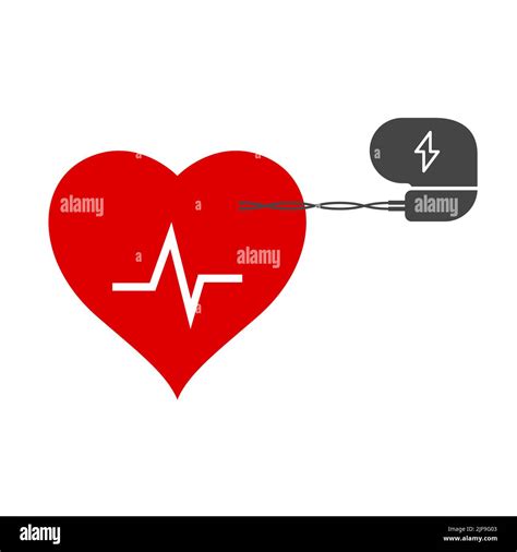 Artificial Cardiac Pacemaker Icon Flat Vector Illustration Isolated On