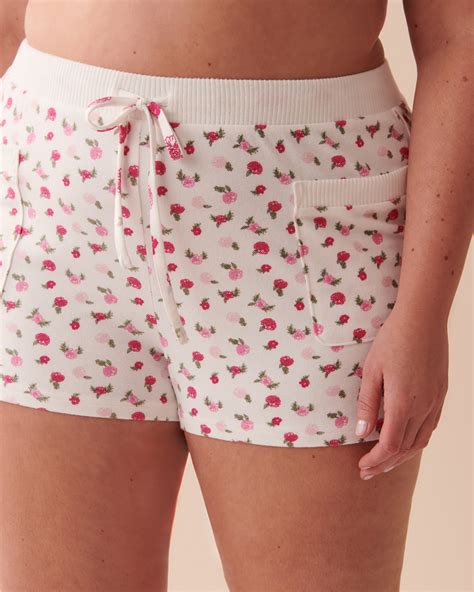 Recycled Fibers Floral Pajama Shorts Assorted Flowers La Vie En Rose