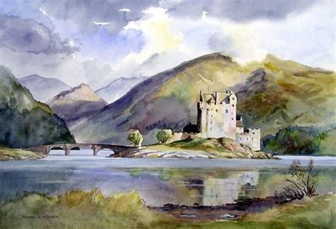 Castles In Landscapes Ink Drawing And Watercolor VisArts