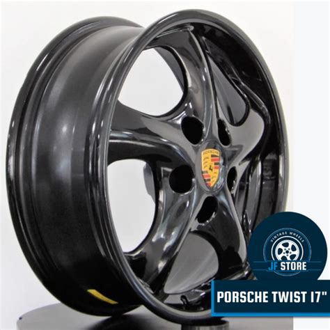 Jogo De Rodas Raw Classics Porsche Twist Aro Duas Talas Preta