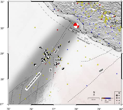 Seismotectonic map of the study area. Significant events (1900-2021 ...