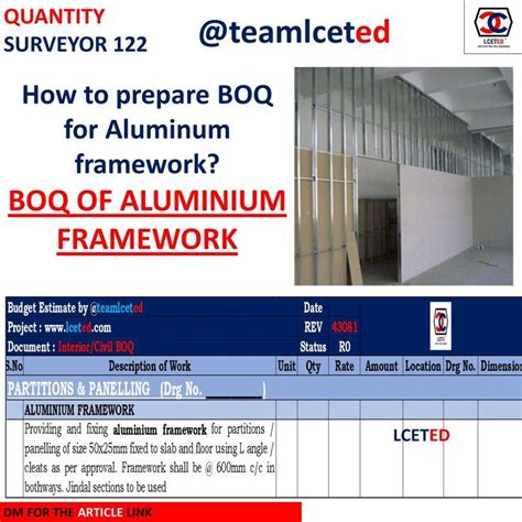 How To Prepare Boq For Partitions And Panelling Artofit