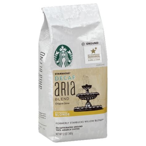 Starbucks Decaf Aria Blend Blonde Roast Ground Coffee 12 Oz Kroger