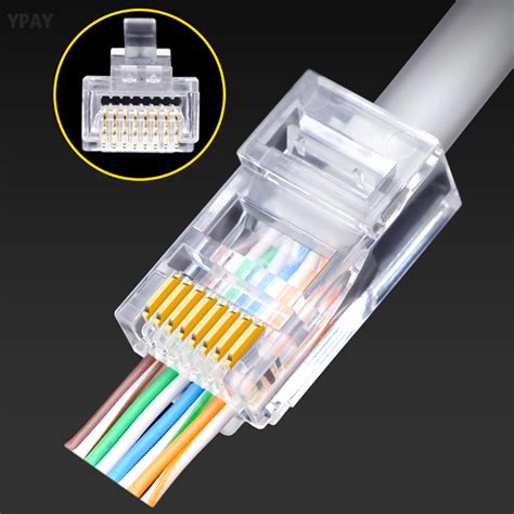 EZ RJ45 Connector Ethernet Cable Plug Cat6 Cat5 Cat5e RJ45 Jack Network