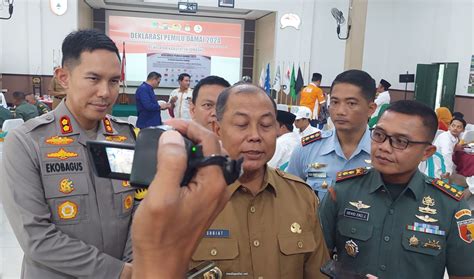 Deklarasi Damai Wujudkan Pemilu Aman Tertib Dan Integritas Di Jombang