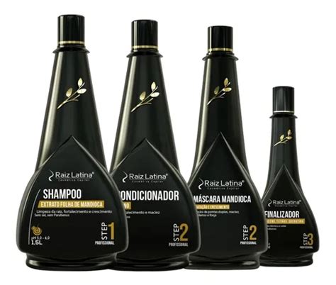 Raiz Latina Kit De Tratamento Folha De Mandioca Produtos Parcelamento Sem Juros