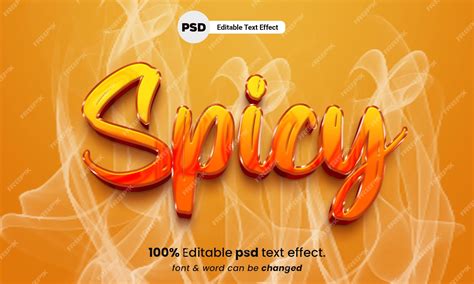 Premium Psd Hot Spicy 3d Editable Text Effect Psd Spicy Text Effect