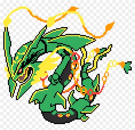 Pixel Art Pokemon Mega Rayquaza Pelajaran