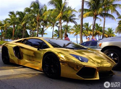 Gold Plated Lamborghini Aventador Lp700 4