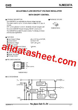 NJM2387A Datasheet PDF New Japan Radio