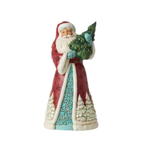 JIM SHORE HEARTWOOD CREEK WINTER WONDERLAND SANTA WITH TREE Jac S