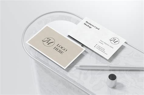 Premium Psd Elegant Business Card Mockup Design In 3d Rendering