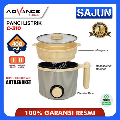 Jual Advance Panci Listrik Serbaguna C 310 Steamer Cooker Warmer C310