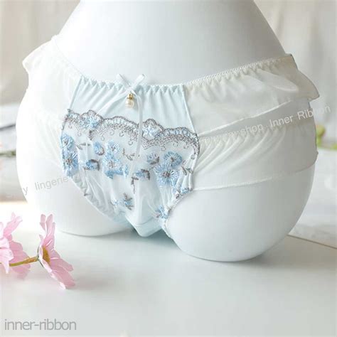 楽天市場下着 ショーツ ランジェリー スタンダード フルバック 段フリル脇ひも 刺繍 レース リボン 可愛い キュート ラブリー 通販 lingerie レディース 女性 女子 学生 M
