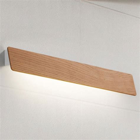 White Oak Wood Alba 90 Wall Lamp LED Dimmable 1 10v By Bover