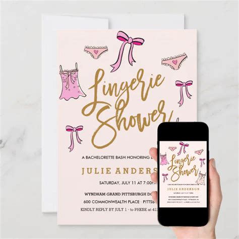 Lingerie Shower BACHELORETTE PARTY Invitation Zazzle