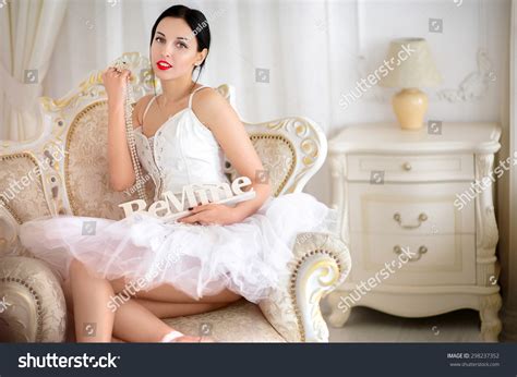 Beauty Brunette Ballerina Stylish Room Wearing Stock Photo 298237352 Shutterstock