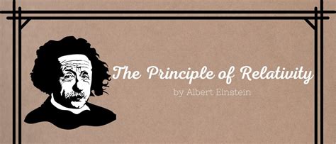 The Principle Of Relativity By Albert Einstein Table Of Links