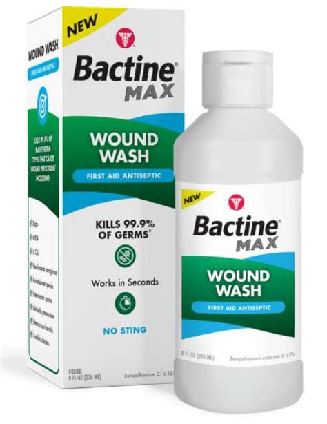 Bactine MAX Wound Wash First Aid Antiseptic 8 Fl Oz Liquid Walmart