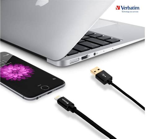 Verbatim Step Up Mfi Lightning Cable Usb C To Lightning Cable Cm