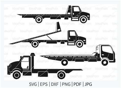 Rollback Truck Svg Flatbed Truck Svg Tow Truck Svg Rollback Etsy Ireland