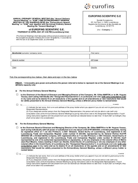 Fillable Online Proxy Voting Form Bonholders Agm En Final Pdf Fax