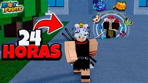 24 HORAS FAZENDO RAID PIRATA Em BUSCA De FRUTAS MITICAS No BLOX FRUITS