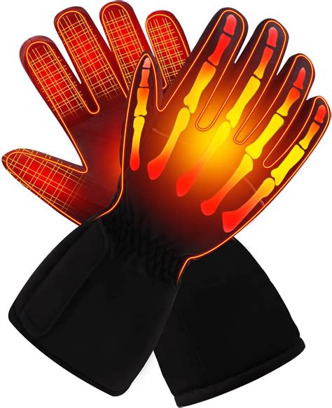 Gants Chauffants électriques Rechargeables pour l hiver Froid 6 AA