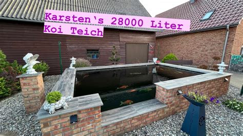 Karstens In Eigenleistung Erbauter 28000 Liter Koi Teich Mit