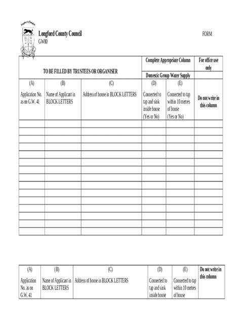 APPLICATION FOR A TAX CLEARANCE CERTIFICATE TC1 LongfordCoCo Doc