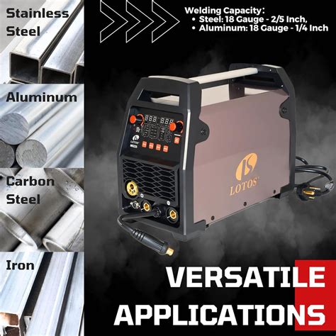 LOTOS MIG225 225A MIG Welder, 6 in 1 Gas MIG, Gasless Flux Core MIG, S ...