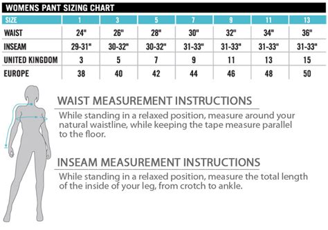 Womens Jeans Size Chart - Greenbushfarm.com