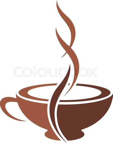 Stilvolle Tasse Dampfenden Cappuccino Kaffee Stock Vektor Colourbox