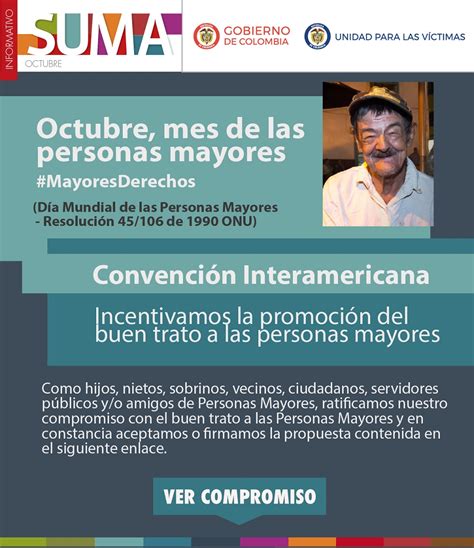 Octubre Mes De Las Personas Mayores Unidad Para Las V Ctimas