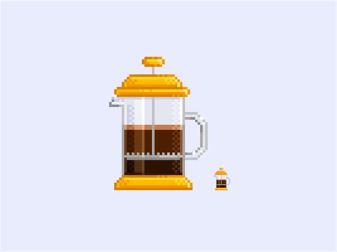 02 French Press Pixel Art By Exit On Dribbble