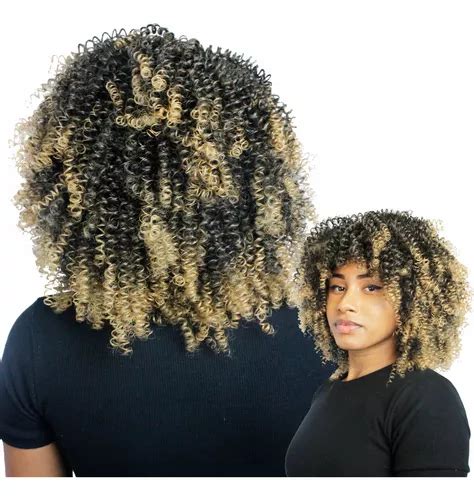 Peruca Organica Premium Cacheada Wig Aspecto De Natural Afro Frete Gr Tis