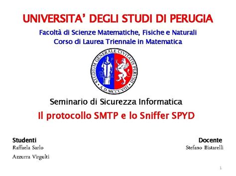 Universita Degli Studi Di Perugia Facolt Di Scienze