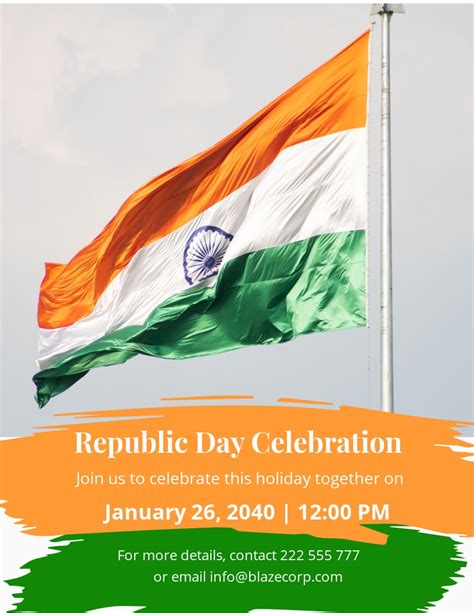 Republic Day Event Flyer Template - Illustrator, InDesign, PSD ...