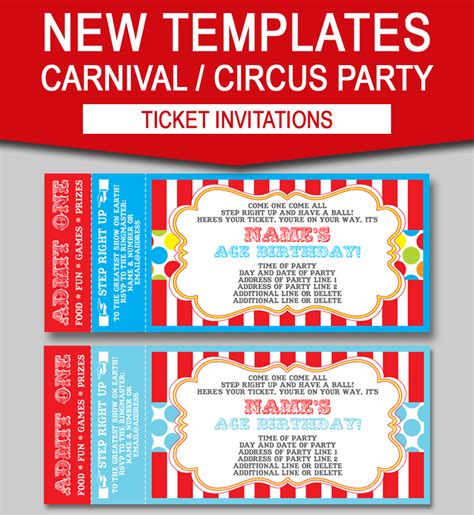 Carnival Ticket Template | Mt Home Arts