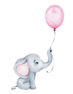 Best Baby Elephant Watercolor Images Stock Photos Vectors