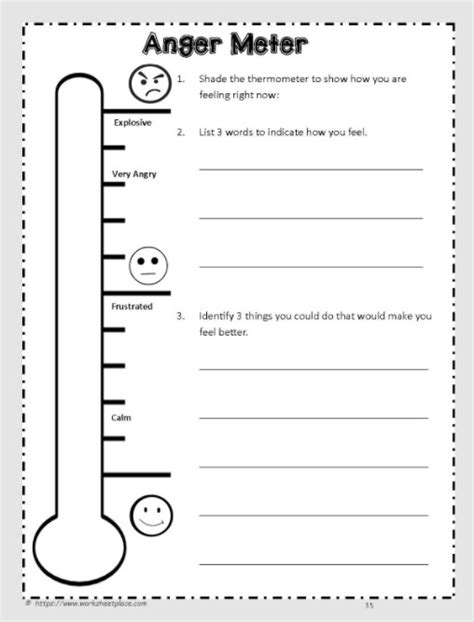 Anger Meter Worksheets