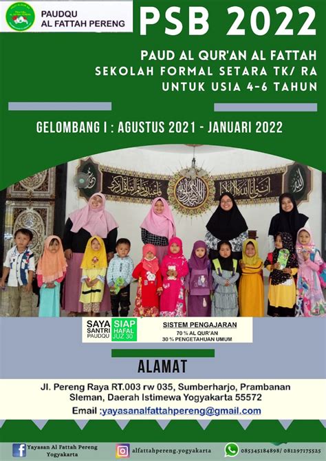 PSB PAUD Al Qur An Al Fattah Pereng T A 2022 2023 Ejogja ID