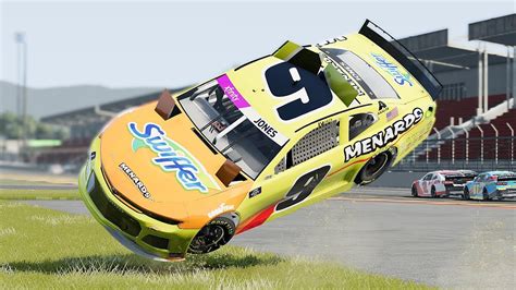 NASCAR Racing Crashes 91 BeamNG Drive YouTube