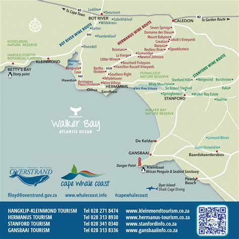 Cape Whale Coast Map - Whalecoast